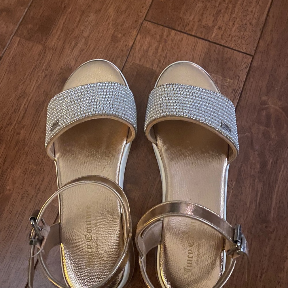 Juicy Couture Gold and Silver Women's Sandals